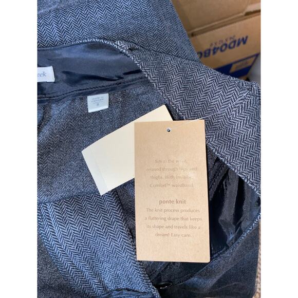 NWT $59.95 Coldwater Creek size 8 Misses Natural Waist Gray Trouser Straight Leg - Picture 8 of 10